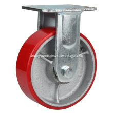 Red Duty Ball Heavy Industrial Double Trolley Casters
